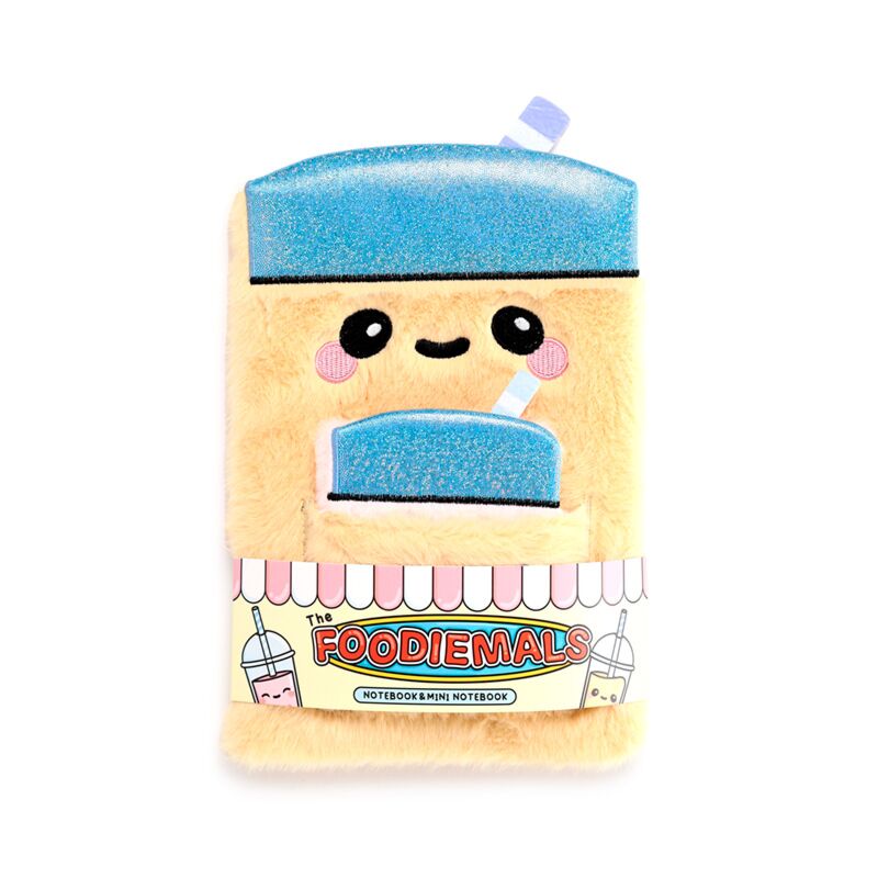 Load image into Gallery viewer, Nino foodiemals bubble tea pluche notitieboekje buidel
