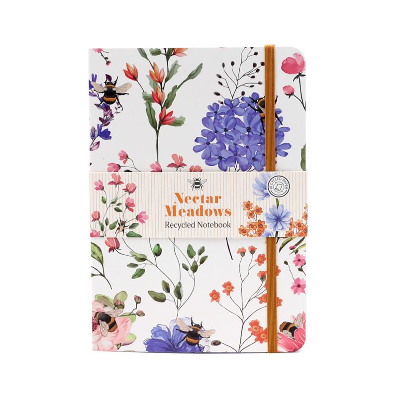 Load image into Gallery viewer, Nectar meadows gerecycled a5 gelinieerd notitieboekje
