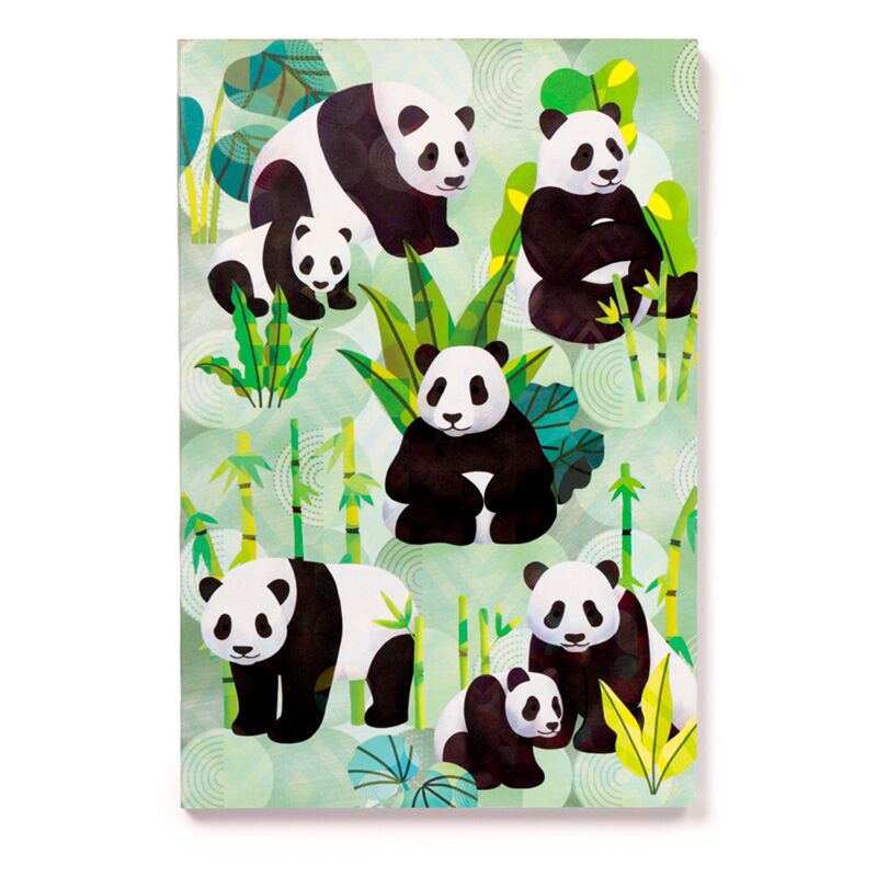 Load image into Gallery viewer, Panda koninkrijk gerecycled a5 gelinieerd notitieboekje
