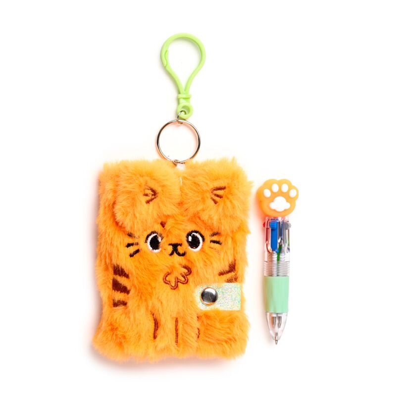 Load image into Gallery viewer, Beans co katten plush a7 mini notitieboekje a7 4-kleuren pen
