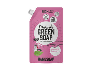 Marcel's green soap handzeep patchouli cranberry 500ml navulzak