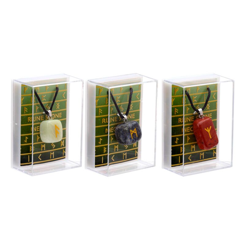 Load image into Gallery viewer, Rune steen hanger halsketting
