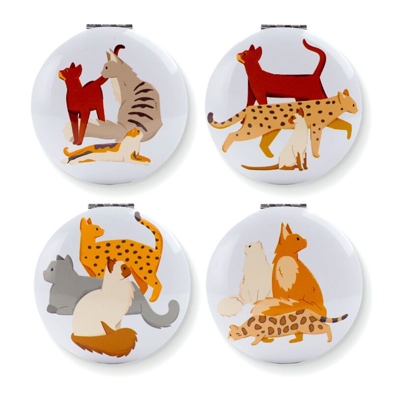 Load image into Gallery viewer, Feline fine kat compact make up spiegeltje
