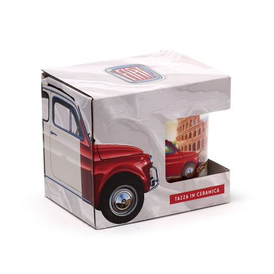 Fiat 500 rome porselein mok