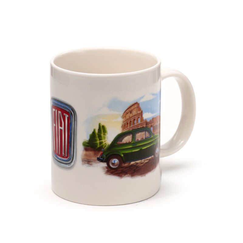 Load image into Gallery viewer, Fiat 500 rome riviera porselein mok
