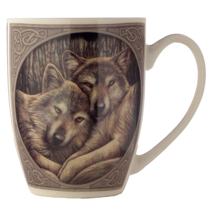 Load image into Gallery viewer, Lisa parker trouwe wolf vriend porselein mok
