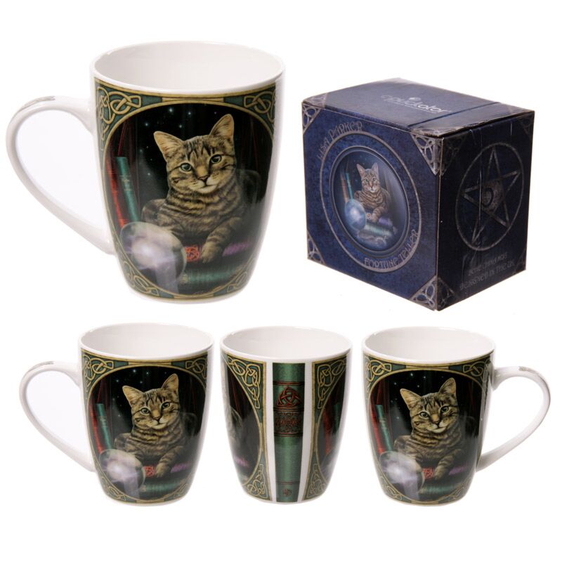 Load image into Gallery viewer, Lisa parker waarzegster kat porselein mok
