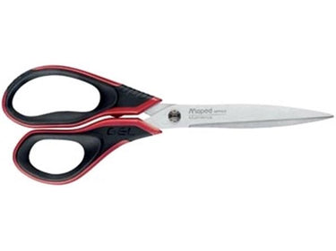 Maped schaar advenced gel zwart en rood (21 cm)