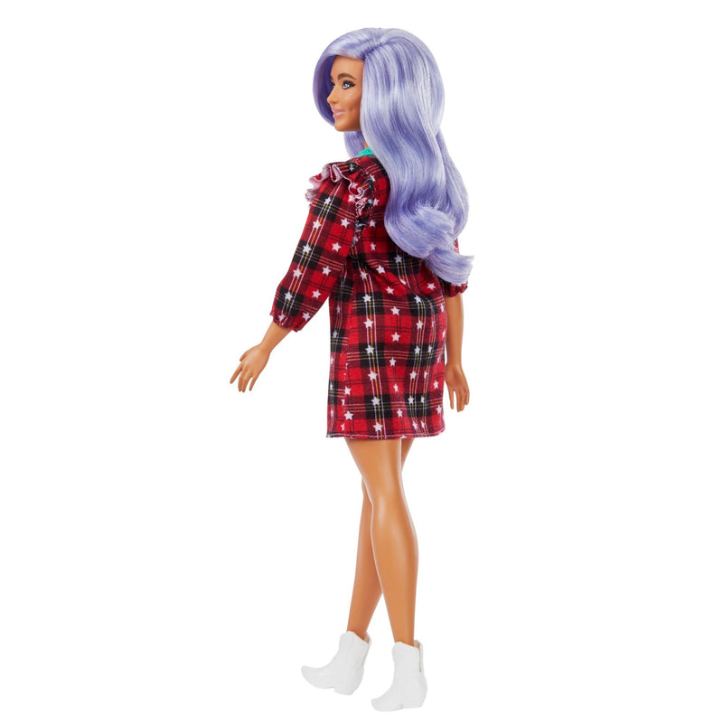 Load image into Gallery viewer, Mattel Fashionistas Doll 157 Red Plaid Dress
