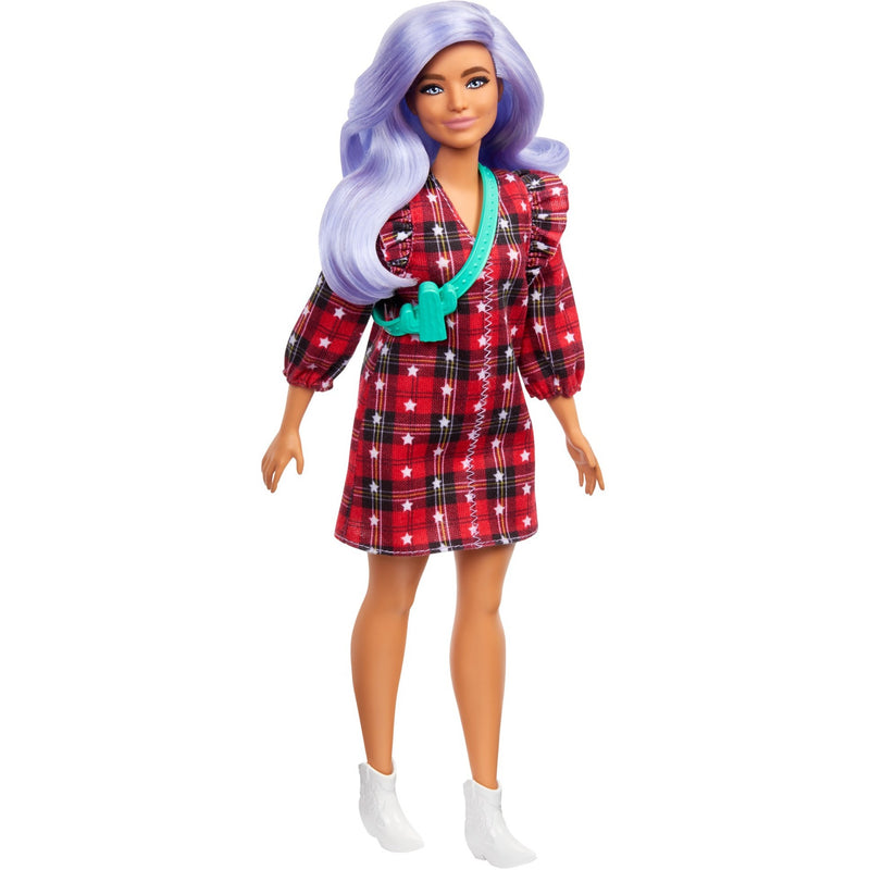 Load image into Gallery viewer, Mattel Fashionistas Doll 157 Red Plaid Dress
