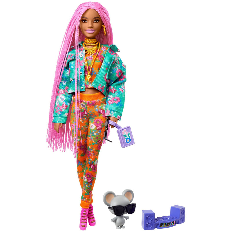 Load image into Gallery viewer, Mattel Extra Doll 10 Floral-Print Jacket with DJ Mouse
