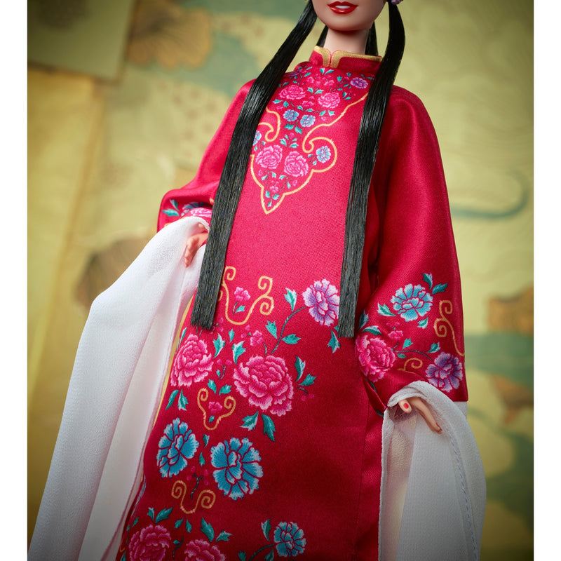 Load image into Gallery viewer, Mattel Signature Lunar Nieuwjaar Pop in rood bloemig gewa
