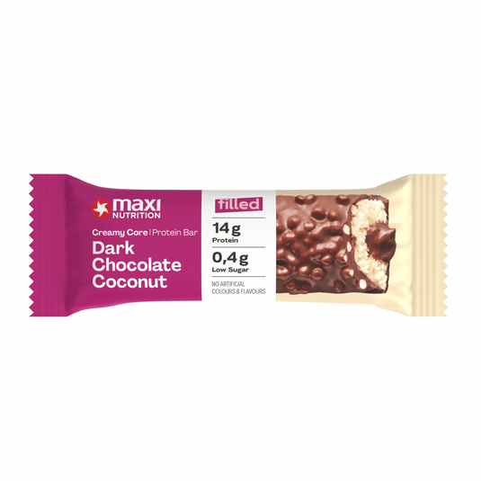 Maxi nutrition maxinutrition creamy core protein bar dark chocolate coconut (12x 45g)