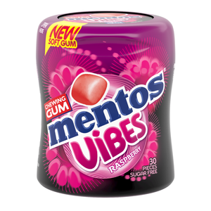 Mentos gum vibes raspberry (6x 30 stuks)