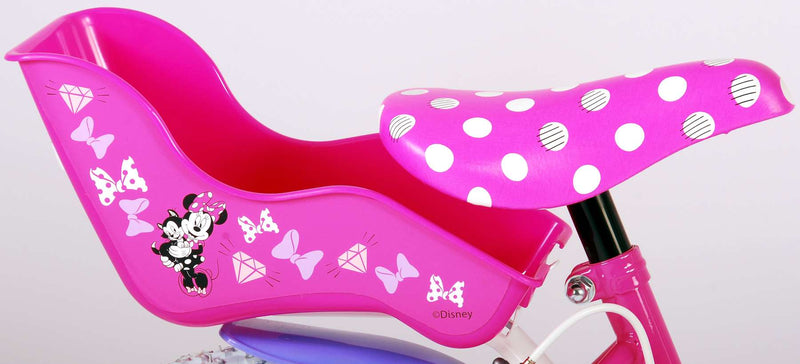 Load image into Gallery viewer, Disney Minnie Cutest Ever! Kinderfiets Meisjes 14 inch Roze Twee Handremmen
