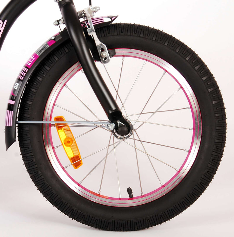 Afbeelding laden in galerijviewer, Volare Miracle Cruiser Kinderfiets - Meisjes- 16 inch - Mat Zwart - Prime Collection
