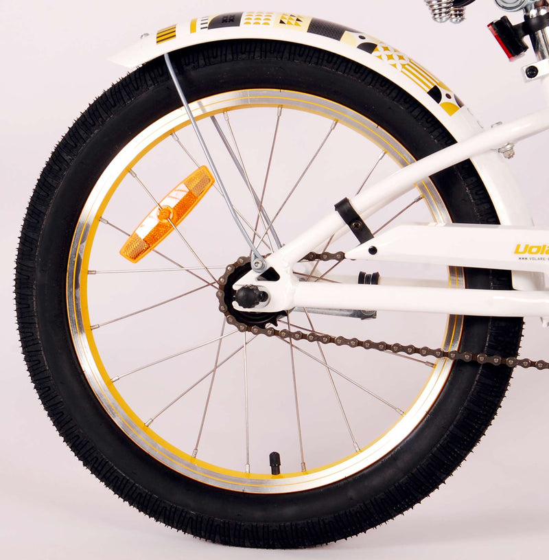 Afbeelding laden in galerijviewer, Volare Miracle Cruiser Kinderfiets - Meisjes - 18 inch - Wit - Prime Collection
