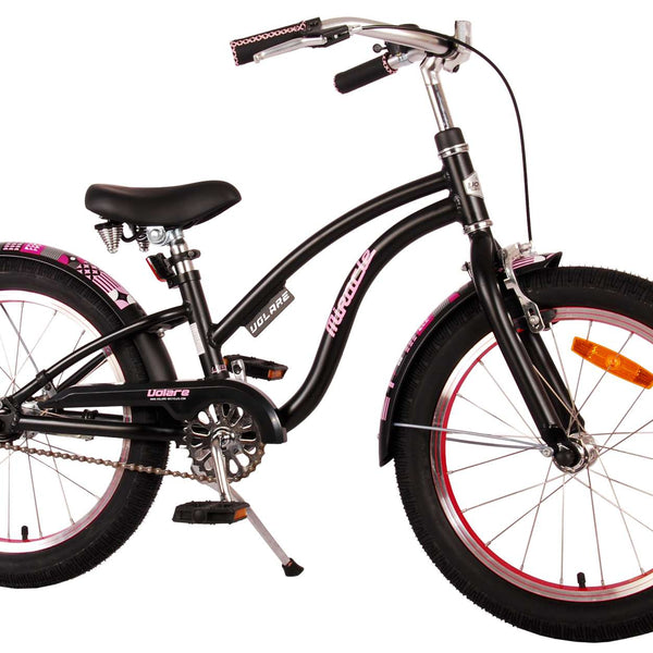 Volare Miracle Cruiser Kinderfiets - Meisjes - 18 inch - Mat Zwart - Prime Collection