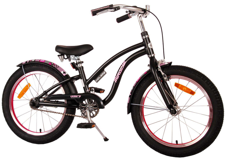 ギャラリービューアに画像をロードする, Volare Miracle Cruiser Kinderfiets - Meisjes - 18 inch - Mat Zwart - Prime Collection
