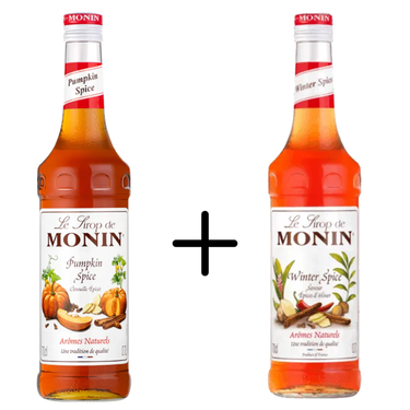 Monin pumpkin spice + winter spice combinatie (set van 2)