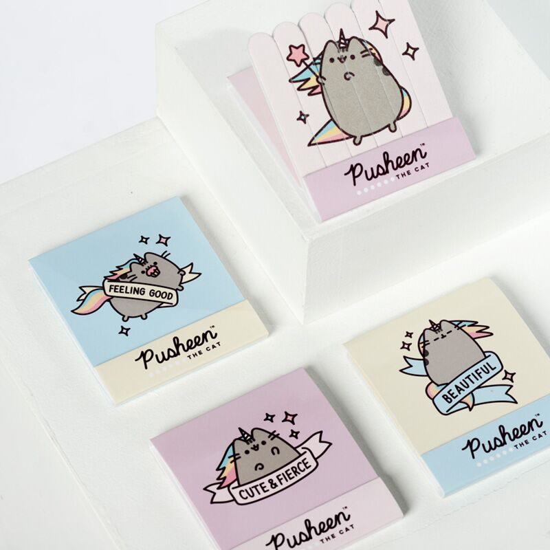 Load image into Gallery viewer, Union pusheen de kat pusheenicorn luciferboekje nagelvijlen
