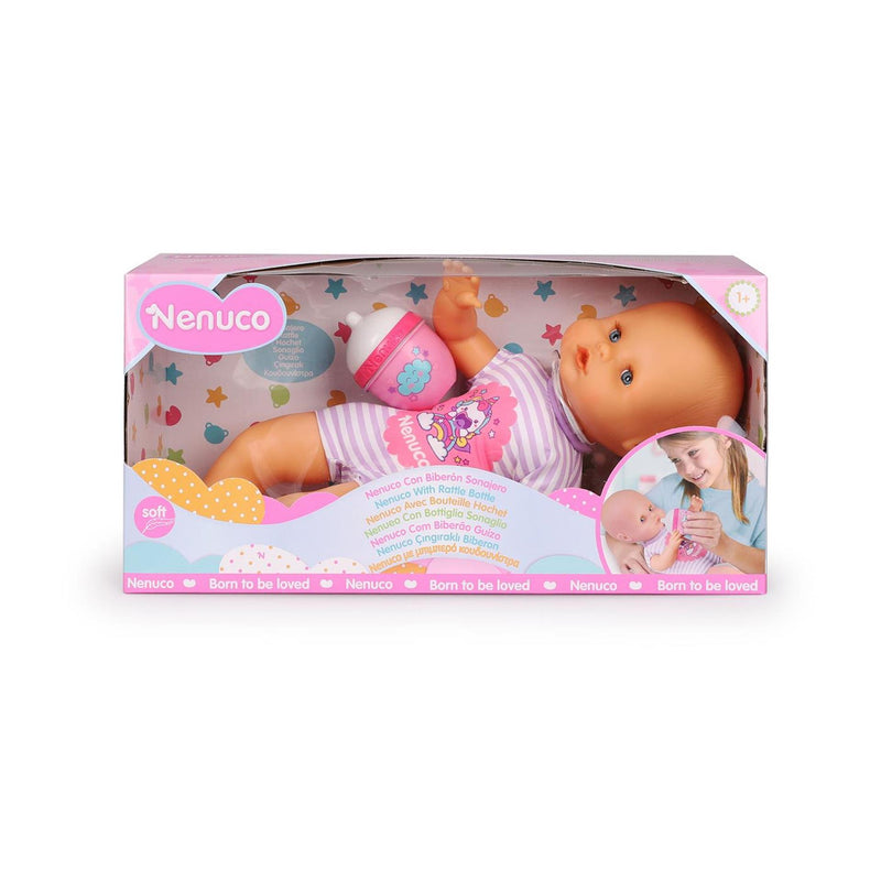 Load image into Gallery viewer, Famosa nenuco babypop 32cm met rammelaar fles
