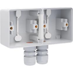 Niko onderkast dubbel horizontaal 2-aansluitingen m20