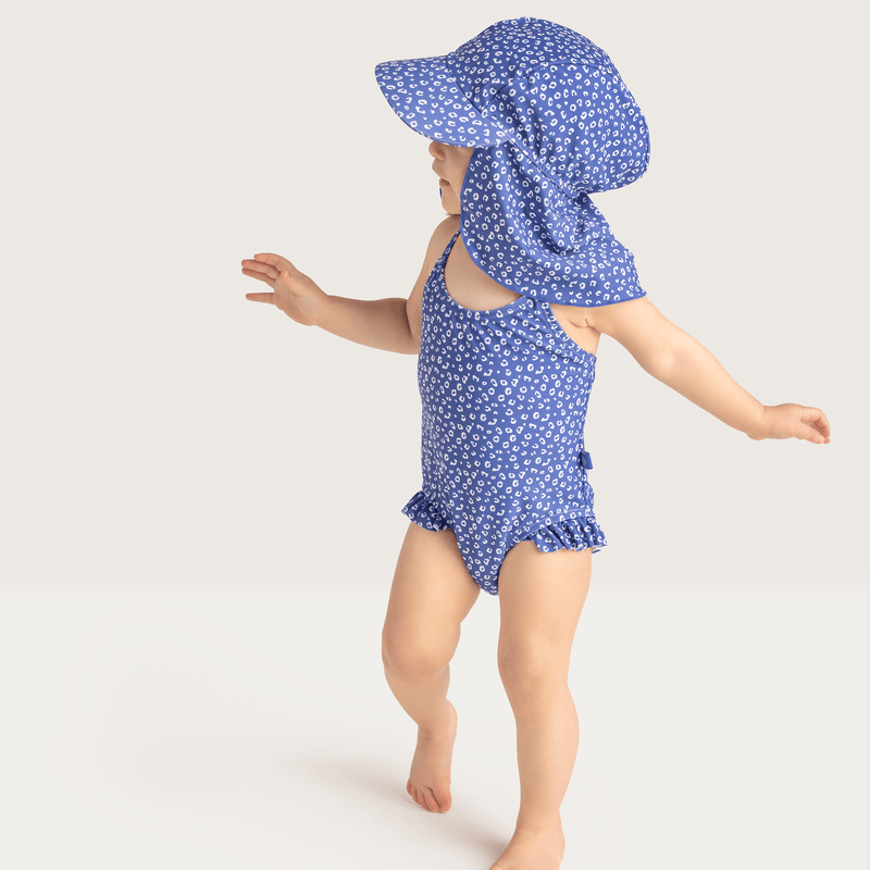 Load image into Gallery viewer, Leopard | blauw uv zonnepetje

