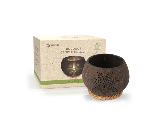 Namture kokosnoot kaarsenhouder - palmtree