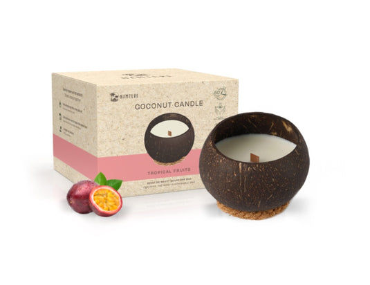 Namture kokosnoot kaars - tropical fruit - 300g