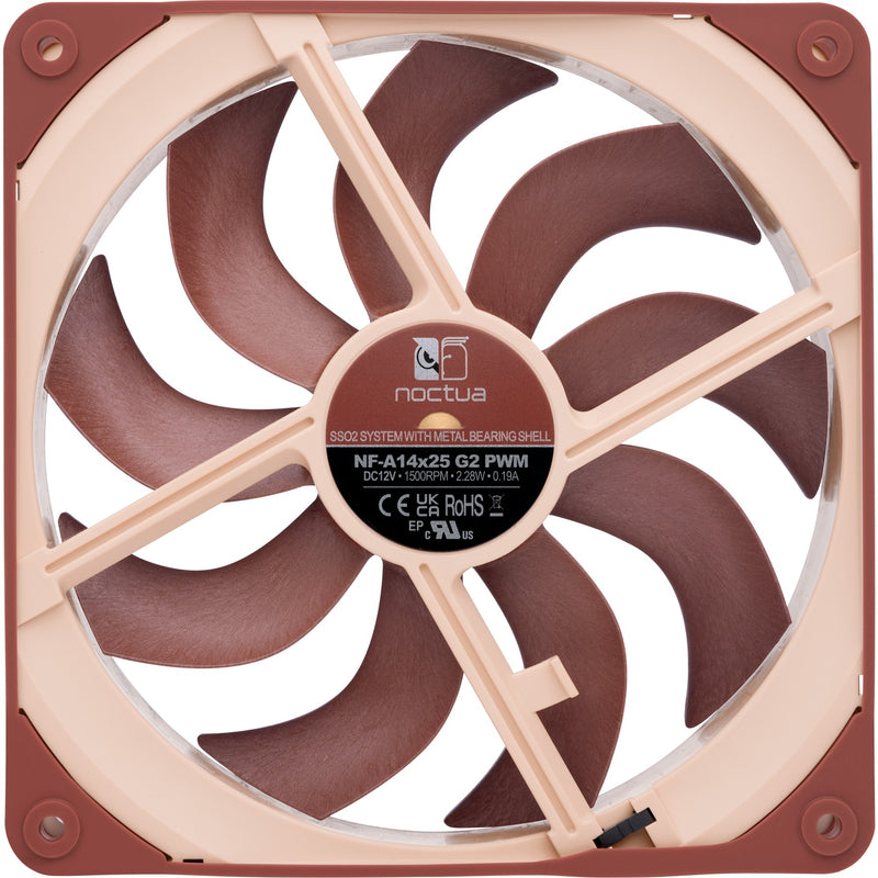 Load image into Gallery viewer, Noctua nf-a14x25 g2 pwm case fan (bruin, 140 x 140 x 25 mm)
