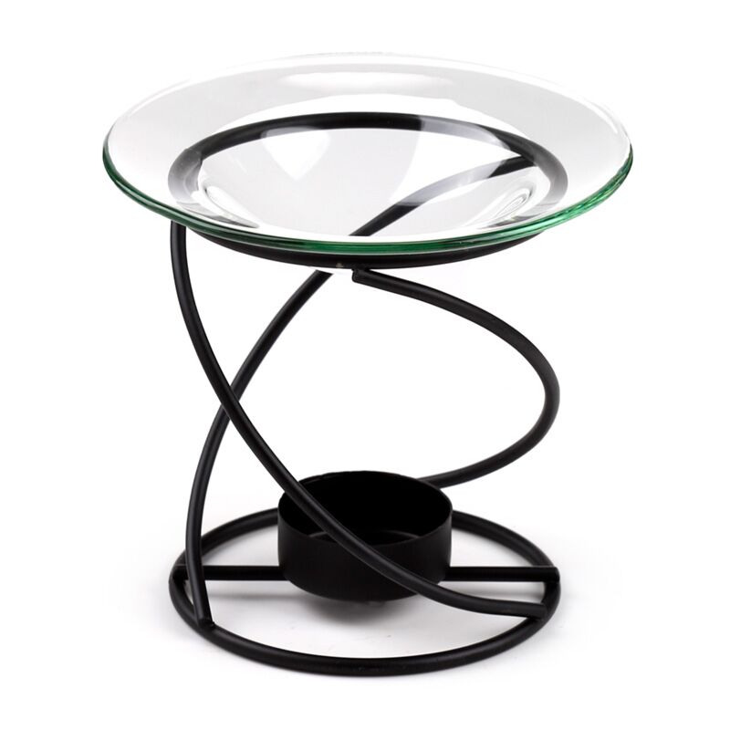 Load image into Gallery viewer, Metaal spiraal dun keramiek olie- en wax geurbrander

