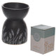 Zwart gras design keramiek olie- en wax geurbrander