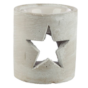 Grijs eden kerstmis ster beton geurbrander