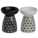 Bloemenpatroon keramiek olie- en wax geurbrander
