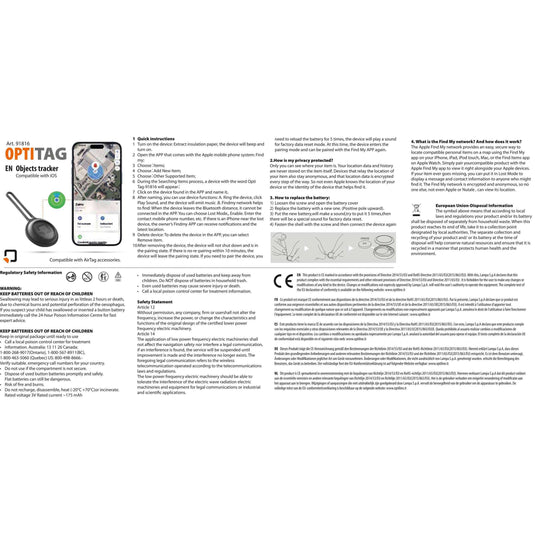 Optiline tag object locator