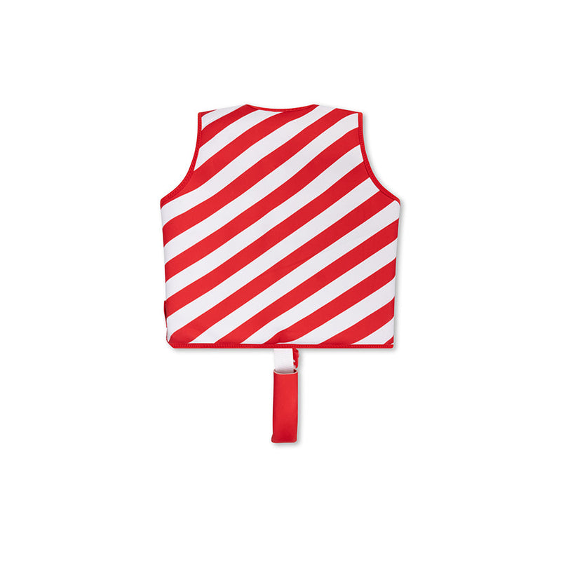 Load image into Gallery viewer, Crabby | rood wit gestreept zwemvest 1-2 jaar
