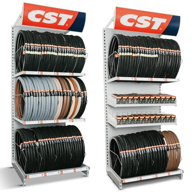 Cst bandenschap optie 3 met ruimte voor ongeveer 125 buiten- en 240 binnenbanden.