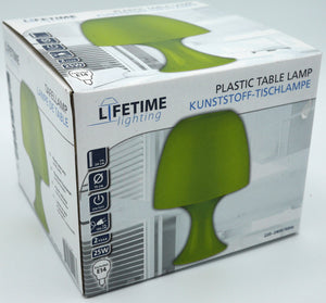Van der doelen tafel lamp groen op stroom met aan uit schakelaar