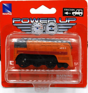 Mertex metalen locomotief treintje met frictie aandrijving oranje