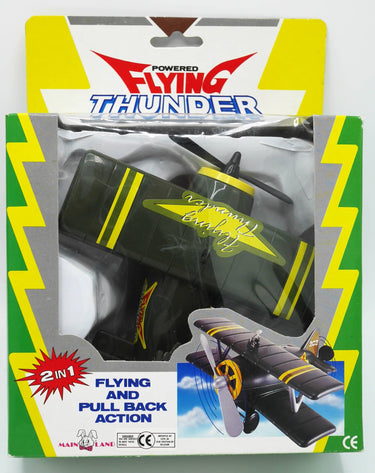 Van der doelen flying thunder vliegtuig met pul back of hang hem aan het plafond
