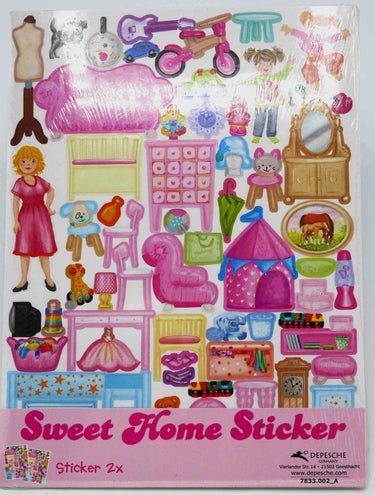 Van der doelen topmodel - 2 vellen sweet home stickers 7833