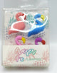 4 flamingo gummen 3 cm groot