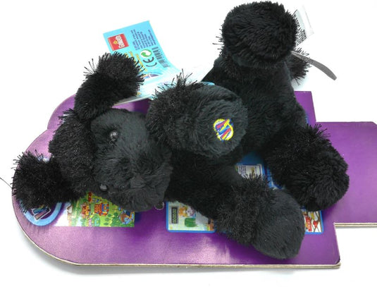 Webkinz pluche hondje zwart 18 cm lang