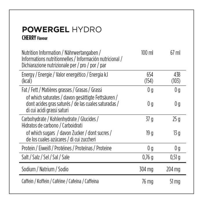 Load image into Gallery viewer, Powerbar powergel hydro (24 x 67ml) - cherry (caffeine)
