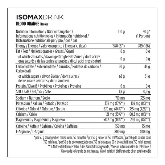 Powerbar isomax 1200 (1 x 1200gr) - blood orange (caffeine)