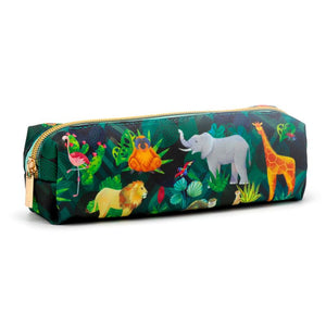 Dierenrijk canvas potloodetui