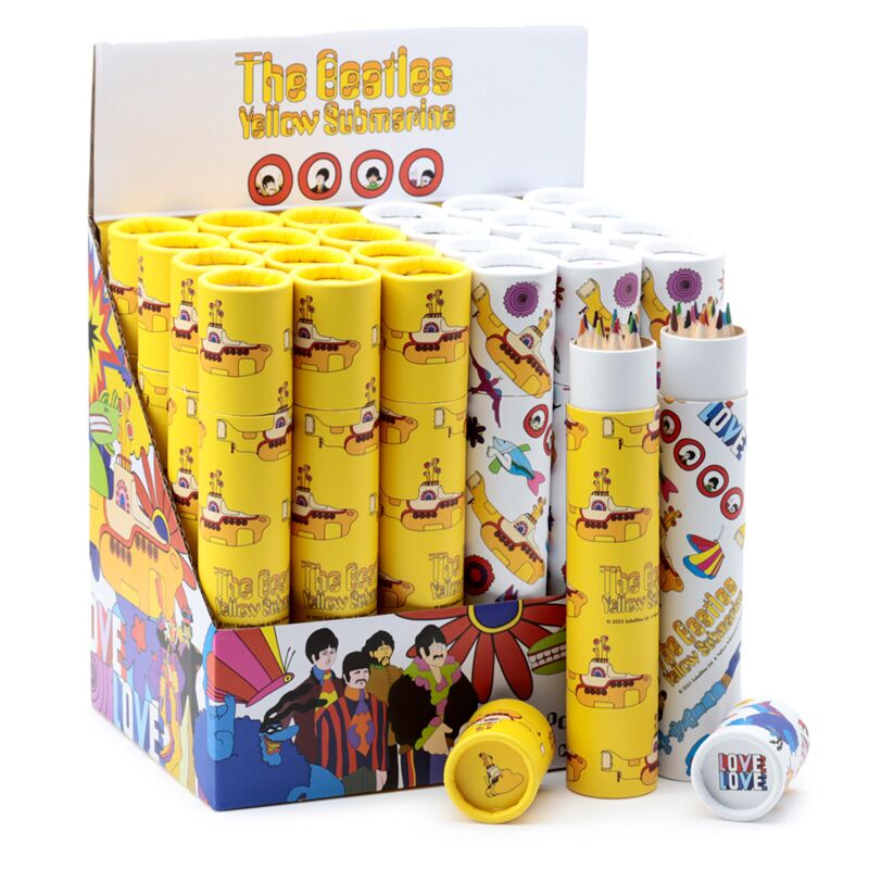 Load image into Gallery viewer, The beatles yellow submarine - large tekenkoker 12 kleurpotloden
