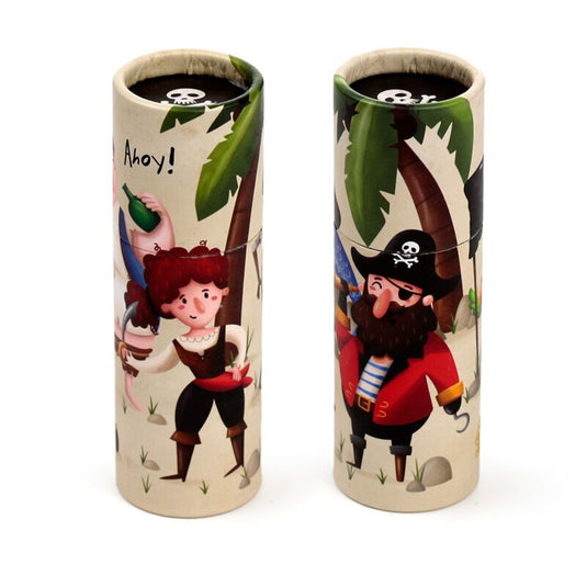 Jolly rogers piraten tekenkoker 12 kleurpotloden