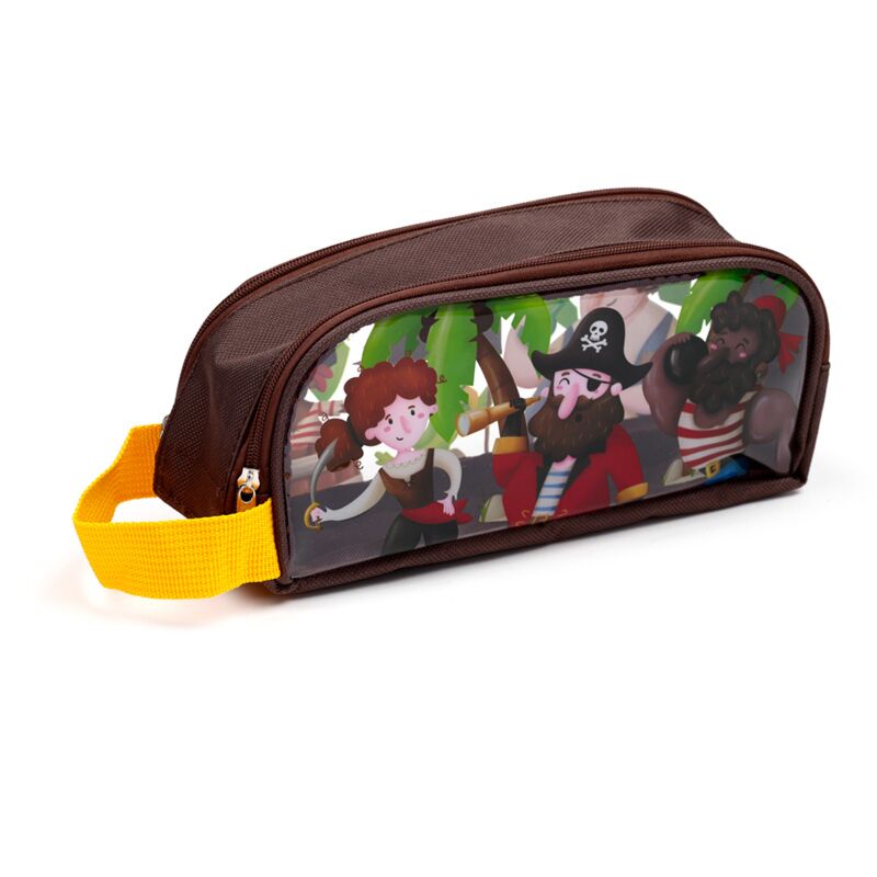 Load image into Gallery viewer, Jolly roger piraatn transparant potloodetui
